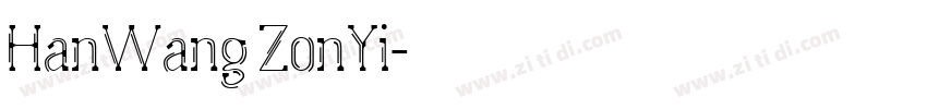 HanWang ZonYi字体转换